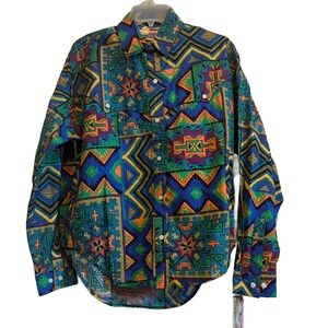 Vintage NWT Cricket by the Creek Long Sleeve Button Up Western Shirt Size M